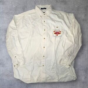 Luna Pier Milwaukee Bike Week 2003 100th Anniversary Shirt Mens Large Cream